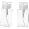 SOLUSTRE Flaconi un Set Compatto 2 Pezzi da Viaggio Bottiglie Ricaricabili 100ml Riutilizzabili in Petg per Acqua Micellare e Detergente per Viaggio e Lavoro