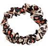 Blausky 20 elastici per capelli in raso, per capelli in tessuto, sottili, piccoli scrunchies, morbidi e elastici, eleganti accessori per capelli da donna, lunghi o spessi, caffè leopardato