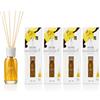 VIRSUS 4pz Diffusori Profumati per Ambienti con Bastoncini profumati Vaniglia del Madagascar - 125ml - con 24 bastoncini in totale di bambù - Fragranza intensa e duratura, profumo da camera per aromatizzare