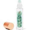 CRYSTALLOVE Bottiglia d'olio 10 ml- Amazzonite - Cristalli d'olio Rollon per oli, profumi, cosmetici, massaggi - Bottiglie di vetro per olio essenziale - Roller - Roller di vetro ricaricabile