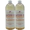 FEI FAN 2x Sapone Di Marsiglia Vegetale Per Mani, Viso e Corpo. Ideale Per Un Uso Frequente e Per Tutta La Famiglia 1000ml (CLASSICO)