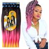 Ser Mulher Capelli SUPER JUMBO PREMIUM Braid per Treccine Africane PESO: 522g, LUNGHE: 65cm Pre-Stretched - Hair Braiding Extension, Anellini per Styling COMPRESI, (Pink, 65 cm)