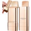 ToatlHeal Dual-Ended Concealer Foundation Stick, Korean 2 in 1 Dual-Ended Long-Lasting Concealer Foundation Stick with Brush, Full Coverage Matte Finish for Face Makeup (#01 Ivory)