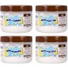 Generico Gel Crema Cocco Fissaggio Forte, 500ml per Tutti i Tipi di Capelli, Set da 4 Confezioni