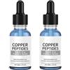 GUUZETU Siero al Peptide di Rame GHK-Cu+ Acido Ialuronico | Siero Viso Anti-Età per Rassodamento, Rughe e Idratazione Profonda | Siero Elasticizzante e Rimpolpante per Tutti i Tipi di Pelle (2 PCS)