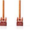 Nedis Cavo di rete CAT6 - RJ45 maschio - RJ45 maschio - S/FTP - 5,00 m - Rotondo - LSZH - Arancione - Etichetta