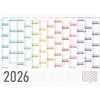 Panorama Calendario 2026 da Muro - 70x100 cm - Planner Settimanale to do List - Agenda 2026 Perfetto per Pianificazione Appuntamenti - Calendari de Parete Grande XXL