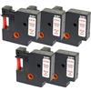 PRESTIGE CARTRIDGE 5 nastri per etichette 45015 S0720550 rosso su bianco 12 mm x 7 m per DYMO LabelManager LM 160 210D 220P 260P 280 360D 420P 450D 500TS PnP MobileLabelPoint LabelWriter LW 4 50 Duo