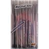 BIC, Penne a sfera Round Stic, punta media, colore: nero, confezione da 8