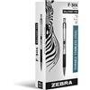 Zebra Pen Penna retrattile a sfera in acciaio inox Zebra F-301, grassetto, 1.6mm, inchiostro nero, 12-count