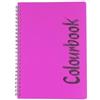 Colourbook, Rubrica A5 Spiralata, Indice Alfabetico A Z Per Contatti E Appunti, Copertina In Polipropilene Resistente, Carta 80 Grammi, 44 Fogli 88 Pagine, Per Ufficio E Uso Personale (Rosa)