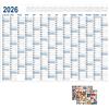 UNKCEST Calendario da parete XXL 2026 A+ (74.2 x 52.5 cm) piegato + agenda annuale A4, agenda da parete con vacanze, sostenibile e rispettosa del clima (#02)