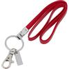 Boshiho - Cordino da ufficio in pelle poliuretanica, con clip resistente e portachiavi, porta badge, o per tenere il cellulare o altri dispositivi USB 16'' (40,64 cm) Red