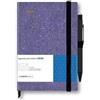 PRESTIGE & DELUXE Agenda Seven Cartomania Elegant Grigio, Blocco Fisso 2026, Formato 9x13 cm (viola glitter)