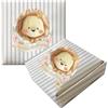 Social Crazy Scatole Portaconfetti mattonella per cerimonie Personalizzate - Leoncino - Scatoline Bomboniere battesimo, compleanno, porta bomboniere personalizzato MADE IN ITALY (Pz 10)