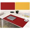 Lifup Sottomano da Scrivania in Similpelle Impermeabile, Tappetino per Mouse Antiscivolo per Ufficio e Casa Doppia faccia Rosso Giallo 50x25cm