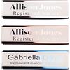 Enkel Siu Niu Distintivo personalizzato per etichette con nome in metallo per incisione laser per etichetta identificativa personalizzata aziendale con supporto magnetico, pin, adesivo, facile da leggere