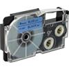vhbw Cassetta nastro compatibile con Casio KL-300, KL-70E, KL-200E, KL-60, KL-7400, KL-7000, KL-7200 etichettatrice 8m x 9 mm nero su blu