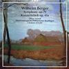 CPO Wilhelm Berger: Konzertstuck Op. 43a for piano and orchestra; Symphony Op. 71 in B flat major