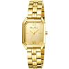 Diaofendi Orologio da donna, analogico, impermeabile, cinturino in acciaio inox, Oro Oro
