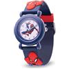 Marvel Spider-Man - Orologio analogico al quarzo con cinturino 3D per insegnare l'ora ai bambini, Blu, Cinturino