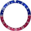ROUHO 37,6mm Inserto Lunetta Alluminio Sostituzione GMT Anello Orologio Inclinato Intarsio Segnatempo 30,5mm per Rolex GMT-Master II 16710-A4 38 * 30.5mm