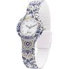 HIP HOP Orologio Solo Tempo Mandala, Orologio Donna Bianco con Stampa Mandala e Cinturino in Silicone Morbido Resistente all'Acqua