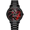 Gosasa Orologi da corsa da uomo, ruotabili, con mozzo ruota, in acciaio inox, impermeabili, in acciaio inox