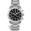 PRESTIGE & DELUXE Orologio da polso uomo Lowell Juventu cronografo Cinturino Acciaio inossidabile - Quadrante 42mm in pregiato cofanetto + portachiave calcio