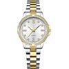 RORIOS Coppia Orologi Uomo Donna Orologio Acciaio Inossidabile Business Analogico Quarzo Orologio da Polso Impermeabile Luminosi Orologio Oro bianco C