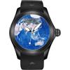 OBLVLO Kafyase - Orologio meccanico da uomo, con quadrante in gomma, cinturino in gomma 3D tigre nera, cassa in PVD, impermeabile, automatico, sportivo, Kf-ar-04, Moderno