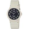 Casio MQ24UC-8B Orologio analogico bianco unisex per adulti, quadrante nero, 38,8 × 34,9 × 7,8 mm, Nero/Bianco, Classico
