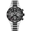 NAVIFORCE Orologio da polso da uomo con cronografo sportivo a energia solare, tattico militare, 12/24 ore, lancette luminose, cinturino in acciaio inox, impermeabile fino a 3 atm