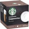 STARBUCKS Nescafé Dolce Gusto Cappuccino, caffè tostato scuro, Capsula, 12 capsule (6 caffè e 6 latte) per 6 cappuccini