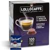 Generico 100 Capsule LOLLO CAFFE compatibile con A Modo Mio miscela ARGENTO - Capsule per Macchine Espresso sistema Lavazza A modo Mio -