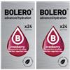 Generico SET 48 BOLERO DA 3 GRAMMI Cranberry Preparato istantaneo polvere solubile in bustine Sticks per Bevande con Stevia e Vitamina C e Senza Zucchero ideale per fitness e diete