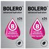 Generico SET 48 BOLERO DA 3 GRAMMI Banana Strawberry Preparato istantaneo polvere solubile in bustine Sticks per Bevande con Stevia e Vitamina C e Senza Zucchero ideale per fitness e diete