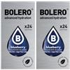 Generico SET 48 BOLERO DA 3 GRAMMI Blueberry Preparato istantaneo polvere solubile in bustine Sticks per Bevande con Stevia e Vitamina C e Senza Zucchero ideale per fitness e diete