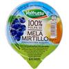 MENDOSA Valfrutta Polpa di Mela e Mirtillo, 100% Frutta, Senza Zuccheri Aggiunti, Confezione da 100g, Set 24 Vaschette