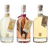 Villa Laviosa Set 3 Bottiglie Liquore Grappa da 70 cl. Aromatizzata Italiana, Liquore Grappa Camomilla Miele Cirmolo Bottiglie da 700ml