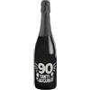 Bottle-Up Bottiglia di Prosecco D.O.C. Extra Dry 0.75 lt., per idea regalo di compleanno 90 anni per lui e per lei, tanti auguri con etichetta in argento (Argento, 90)