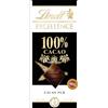 Lindt EXCELLENCE 100% cacao - cioccolato amaro nobile | 50 g | cioccolato amaro extra forte | sapore intenso di cacao | cioccolato fondente | cioccolato vegano | regalo di cioccolato
