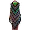 Miro Travel Wear Scialle Miro Boho Chic Giamaica Nero. Fatto a mano. Uncinetto fatto a mano. Regali per le donne. Poncho invernale da donna Coperte all'uncinetto all'uncinetto Donna Scialle invernale Donna Inverno