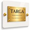 Handmade Targa Plexiglass Personalizzata con Distanziali - Insegna Personalizzata Esterno per Casa, Ufficio, Studio, B&B - Targhetta Incisa Laser Oro Argento (15x8,5 cm) Made in Italy - LO REALIZZO®