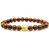 Generic Bracciale con perline di legno Bracciale con perline Testa di Buddha Bracciale con Buddha in legno naturale (oro)