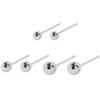 Meissa orecchini donna argento 925 3 paia di piccoli orecchini a perno per piercing multipli di diverse dimensioni Set di orecchini a perno