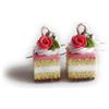 Linsonnia Creazioni Orecchini Pasticcino Fatti a Mano in Argilla Polimerica, Mini Bijoux Golosi, 1,5x1 cm, Monachella Nickel Free, Fatti a Mano in Italia, Idea Regalo Bambine e Ragazze