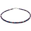 Generico Collana con Sodalite Blu e Corallo Rosso, Girocollo con Pietre Piccole, Gioielli Minimalisti, Argento 925 Italiano, Bijoux Artigianali