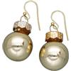 Orecchini Palla di Natale, oro lucido