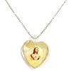 Handmade Venetiaurum - Collana girocollo donna in argento 925 e pendente in vetro originale di Murano con immagine Sacro Cuore di Gesù - Gioiello made in Italy certificato
